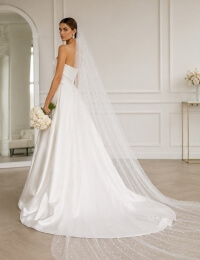 Veil with pearls 250 cm