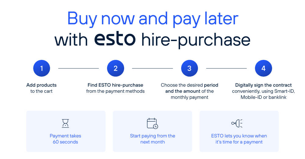 Buy now and pay later with ESTO